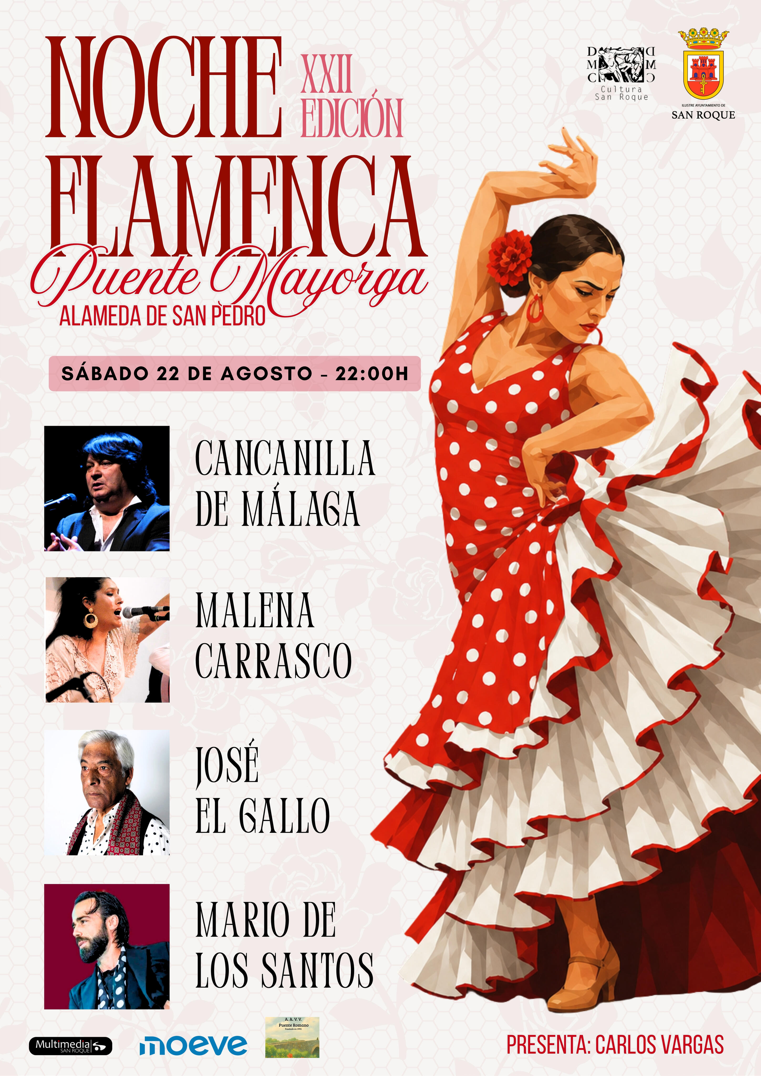 Noche flamenca Puente Mayorga San Roque 2026 Mario de los Santos baile
